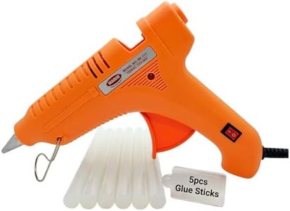 Mario ME-117, 100 Watt Professional Hot Melt Glue Gun For Crafting & DIY Purpose (Orange) + 5 Glue Sticks