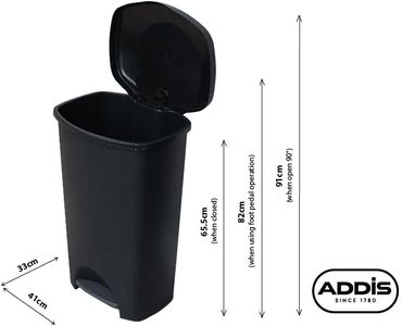 Addis 50L Pedal Bin – Grey Metallic Kitchen Waste Bin