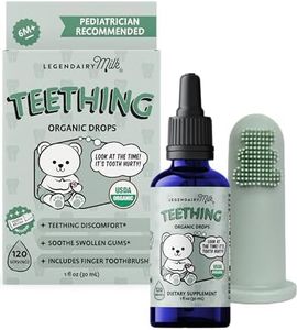 Legendairy Milk Organic Teething Drops - Baby Teething Relief Drops, Clove and Chamomile - Ideal for Babies and Toddlers - Sugar Free, 120 Servings