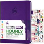 Clever Fox Planner PRO Schedule – Weekly & Monthly Life Planner with Time Slots, Appointment Book and Daily Organizer to Increase Productivity, Undated, A4 Size Hardcover, Lasts 1 Year – Purple