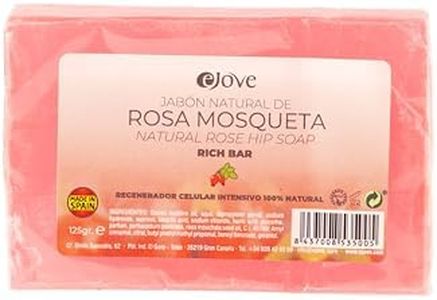 EJOVE, Jabon de manos rosa mosqueta - Limpiador Facial - Rosa mosqueta para cicatrices, limpieza facial para cicatrices, acne - Jabon para cara, cuerpo y manos