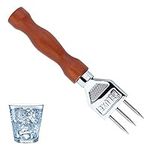 Jeffergarden Ice axe ice chisel stainless steel ice chisel with wooden handle removal pick crushed ice chipper ice pick ice tool kitchen tool ice bar ware bartender tool reusable bar accessories