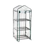 My Garden 3 Tier Greenhouse for Indoor & Outdoor With Clear PVC Cover & 3 Removable Shelves Zip Fasteners Steel Frame Grow House Mini Greenhouse Ideal for Growing Vegetables Flowers Herbs & Seedlings