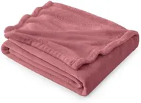 Bedsure Fleece Throw Blanket for Couch Rose Pink - Lightweight Plush Fuzzy Cozy Soft Blankets and Throws for Sofa, 50x60 inches