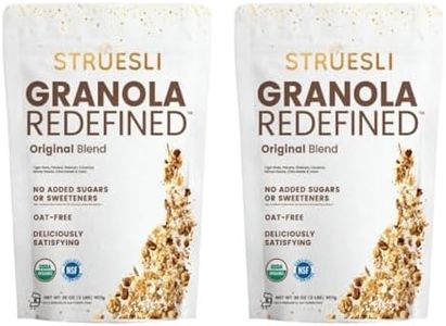 Struesli Original Organic Granola, Grain & Gluten Free, Healthy Snacks with Chia Seeds, Nuts and Sea Salt, Prebiotic High Fiber Food for Yogurt, Cereal & More, Plant Based, Keto & Paleo Friendly, 32 Oz, 2 Pack