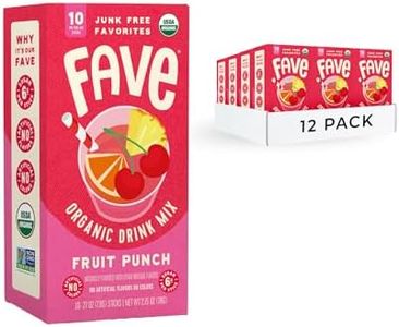 FAVE Fruit Punch USDA Organic Drink Mix, 120 Stick Case Pack