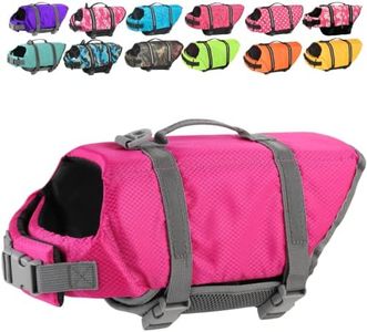 Doglay Dog Life Jacket, Dog Life Vest for Swimming Boating, Adjustable Puppy Life Jacket with Reflective Stripes, Superior Buoyancy Dog Swimming Vest for Small Medium and Large Dogs