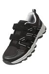 Mountain Warehouse Cannonball Kids Walking Shoes – Lightweight & Soft Suede & Textile Sneakers with Ankle Support – for Spring Summer Travelling & Camping Jet Black Kids Shoe Size 5 UK