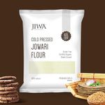 JIWA healthy by nature Organic Jowar Flour / Atta| Soft Fluffy Rotis | Chakki Ground Jowari Atta | Millet Flour | Sorghum Flour | Jonna Atta | Certified Organic & Gluten Free | 100% Natural | 1 kg