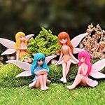 Pinenjoy 4Pcs Miniature Fairy Figur