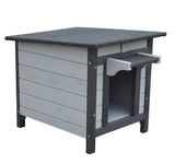 BUNNY BUSINESS Rabbit/Guinea Pig/Cat Wooden Hide House Run Hide - 50 x 42 x 43cm (DARK GREY)