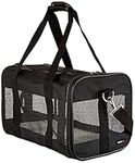 Amazon Basics AMZSC-002 Soft Sided Pet Carrier for Dog, Cat, Black, Medium, 42 cm L x 24 cm W x 25 cm H