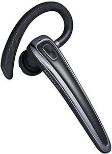Bluetooth Headset,LEYOKE V5.0 Bluetooth Earpiece with Noise Cancelling Mic and 15 Hours Playtime,in-Ear Hands-Free Calls Wireless Headset for iPhone Samsung Android Cell Phones Truck Driver-BK