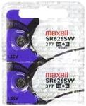 2 x MAXELL SR626SW 377 1.55v Silver