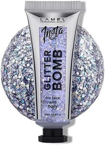 LAMEL Insta Glitter Bomb: Quick-Dry Holographic Face & Body Glitter Gel | Long-Lasting Shine & Effortless Removal | Perfect Face Glitter Makeup & Body, Hair Shimmer | Vegan & Cruelty Free -0.67 fl.oz