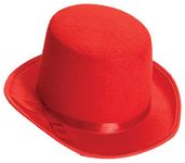 Forum Novelties Men's Deluxe Adult Novelty Top Hat, Red, One Size
