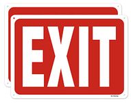 Exit Sign, Do Not Enter | 14" x 10" Reflective Aluminum ,Easy Mounting, Rust-Free/Fade Resistance, UV Protected 2 Pack