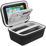 BOVKE Hard Carrying Case for 5-5.5 inch TomTom Car Sat Nav GO Classic/Basic/520/GO Professional 520, Garmin Drive 52/DriveSmart 55/Drive 51/Drive 50 Sat Nav, Mesh Pocket for Charger, USB Cables, Black