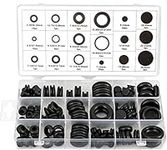 Litensh 125pcs Black Rubber Grommet Assortment Kit, Electrical Grommets Wire grommets Plugs Conductor Gasket Ring Assortment Set, Eyelet Ring for Car, Plugs, Hoses and Cables