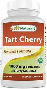 Best Naturals Tart Cherry 1000 mg 120 Veggie Capsules - Tart Cherry capsules for uric acid metabolism