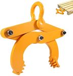 Pallet Puller Clamp 1T/2204LBS Pallet Jack Puller Steel Single Scissor Hook Puller, 5 Inch Jaw Opening Pallet Grabber Heavy Duty Forklift Material Handling Stump Puller Pulling Hoisting Wood-Yellow