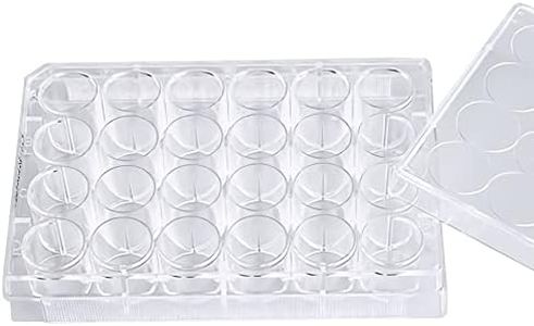 ADAMAS-BETA 24-Well Sterile Culture Plate, TC Treated Cell Culture Plates Tissue Culture Treated Plate, Individually Wrapped, Pack of 10