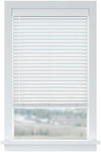 LEVOLOR Basics Cordless Light Filtering Faux Wood Blinds, Easy to Install 2” Blinds for Windows, Timeless Look, Fits up to 71” Width and 64” Length, Home Solution for Any Space or Room