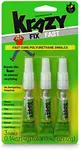 Krazy Fix Fast Waterproof Glue, Fast Curing Polyurethane Singles, Repair Adhesive for Shoe Repair, Ceramic, Plastic, Jewelry, Metal, 12 Grams (Pack of 3 x 4g Mini Tubes)