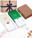 Jaques of London Luxury Playing Cards | Playing Cards Case in Mahogany Wood | Playing Cards Multipack | Deck of Cards | Since 1795