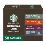 STARBUCKS By Nespresso Capsules, (50 Pods, Compatible With Nespresso Original Machines) (Intense Variety Pack), 426 Gram