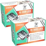 LATCH.IT Chrome RV Door Latch | 2 Keyed Alike RV Door Locks for Travel Trailers | 100% Metal Camper Door Lock w/ 4 Keys | Easy-to-Install & Fits Most!