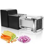 Potato Chipper Electric, Sopito Potato Chip Cutter Stainless Steel, Professional Electric French Fry Cutter with 1/2 Inch Blade, Great for Potatoes, Carrots, Cucumbers, Onions