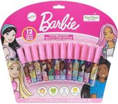 Townley Girl Barbie 12 Piece Plant Based Lip Gloss, Girls Party Favors, First Makeup Set for Girl, Perfect for Parties, Sleepovers, and Birthday Gifts, Ages 3