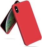 TUDIA Slim Protective Soft Silicone Case Designed for iPhone Xs (2018) / iPhone X (2017) (Red)