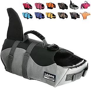 HAOCOO Dog Life Jacket Vest Saver Safety Swimsuit Preserver with Reflective Stripes/Adjustable Belt for Dog (XX-Large, Shark)