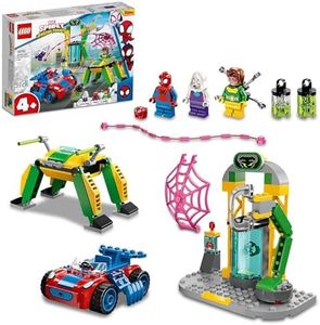 LEGO® Super Heroes Marvel Spidey and His Amazing Friends Spider-Man at Doc Ock’s Lab 10783 Building Kit;Vehicle