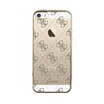 Guess Semi-Rigid Case for iPhone 5/5S/SES/SE Transparent/Gold