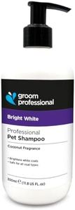 GROOM PROFESSIONAL Bright White Dog Shampoo - Coat Whitening Shampoo for Dogs - Enhances White Tones - Deep Cleansing Formula for Dirty Coats - Added Coconut Oil for Soothing Dry or Itchy Skin, 350ml