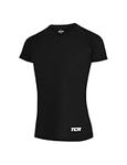 TCA Women's Lightweight Short Sleeve Shirt – Breathable Athletic Running T-Shirt for Yoga, Running, Gym, Training, and Fitness - Black Stealth, M