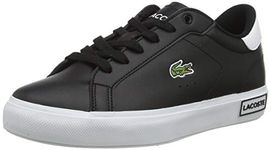 Lacoste Girl Trainers, Kids Low-Tops,Low Shoe,Street Shoe,lace up Shoe,Sports Shoe,Leisure,Schwarz/Weiss,38 EU / 5 UK