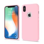 Pikkme Back Cover | Full Camera Protection | Raised Edges | Super Soft Silicone | Bumper Case for iPhone X/Xs (Rose Pink)