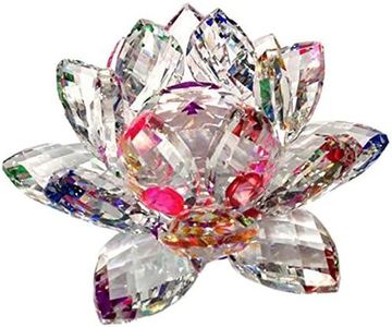 5 Amlong Crystal Sparkle Crystal Lotus Flower Feng Shui Home Decor with Gift Box