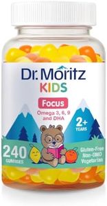 DR. MORITZ Vegan Omega 3 Gummies for Kids and Toddlers (240 Count), Kids Omega 3 Gummies for Brain & Heart Health, No Fish Oil & Gluten Free