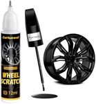 Black Rim Touch Up Paint Compatible with Kia, Wheel Scratch Repair Paint Pen Curb Rash Scuff Exact Match Scratch Repair Remover Car