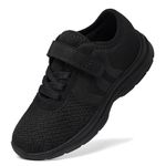 EvinTer Toddler Shoes Little Kid Boys Girls Running Sports Sneakers Black