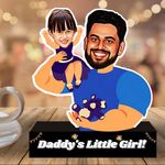 ZOCI VOCI Daddy’s Little Girl: Personalized Gift for Father - Photo Caricature Standees for Papa | Cool Customized