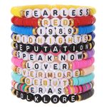 Suffolly 11 pcs Ts Inspired Friendship Bracelets Set, 1989 Bracelets, Layering Bracelets for Music Gifts for Fans