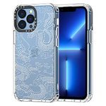 MOSNOVO for iPhone 13 Pro Case - Clear Slim Shockproof TPU+PC, [ 6.6 ft Drop Protection/Anti Peel Off ] - White Dragon