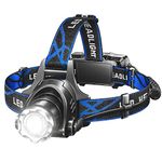 LED Rechargeable Headlamp, 800 Lumens Super Bright Head Lamp with T6 Lamp Bead & Long Endurance Rechargeable Battery, Zoom & IPX45 Head Lamps with 3 Modes for Fishing, Camping,and Repairing