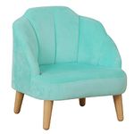 Kid Sofa Chair/Toddle Chair with Wooden Leg/Kid upholstered Armchair with Soft Velvet/Small Baby Sofa for Boys and Girls/Toddler Sofa for Children Perfect Festival Gift (Green)